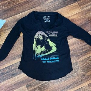Janis Joplin Long Sleeve Waffle Tee